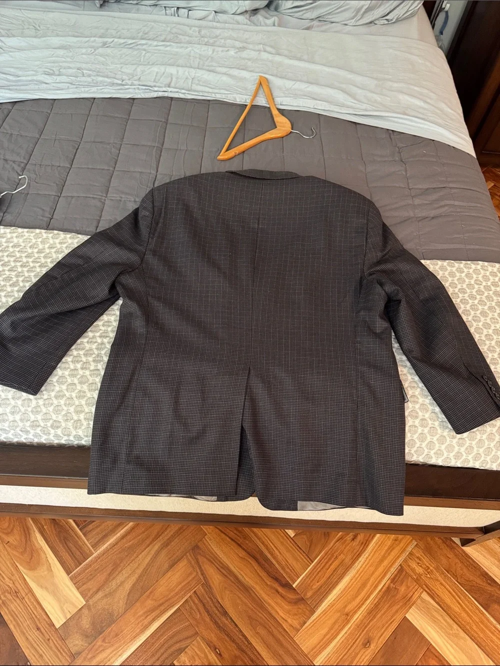 Hart Schaffner Marx Brown Windowpane Sport Coat